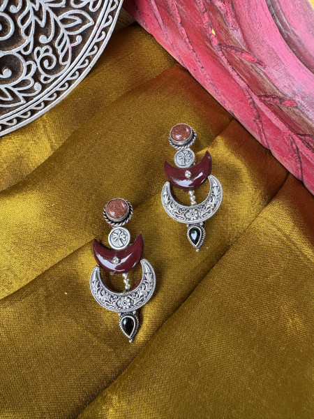 BRASS & FABRIC Handcrafted EARRINGS
