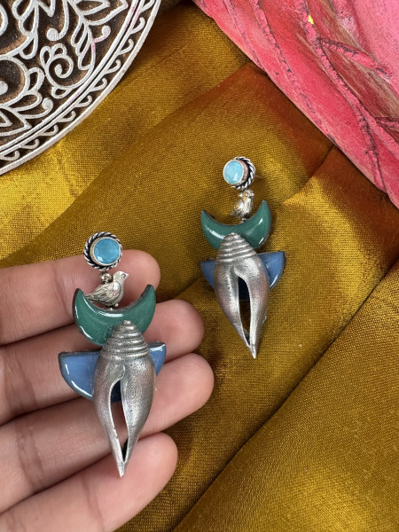 BRASS & FABRIC Handcrafted EARRINGS