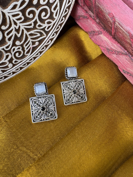 BRASS & FABRIC Handcrafted EARRINGS