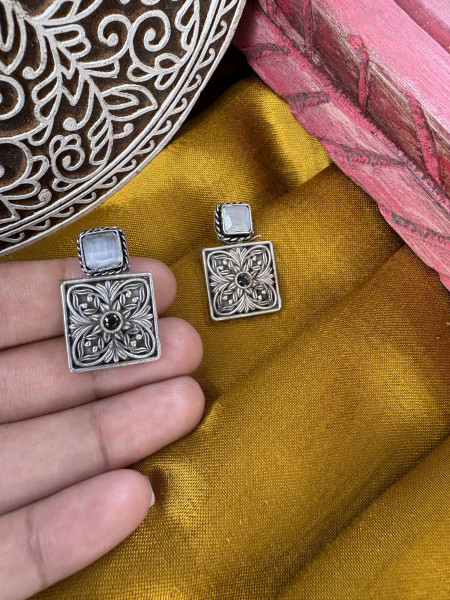 BRASS & FABRIC Handcrafted EARRINGS