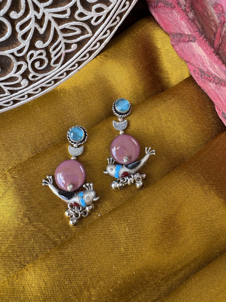 BRASS & FABRIC Handcrafted EARRINGS