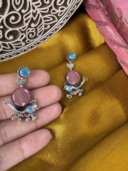 BRASS & FABRIC Handcrafted EARRINGS