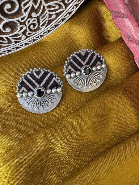 BRASS & FABRIC Handcrafted EARRINGS