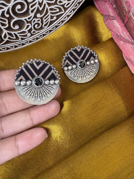 BRASS & FABRIC Handcrafted EARRINGS