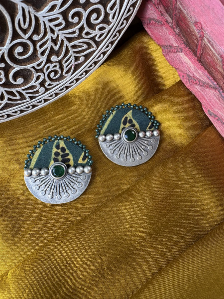 BRASS & FABRIC Handcrafted EARRINGS