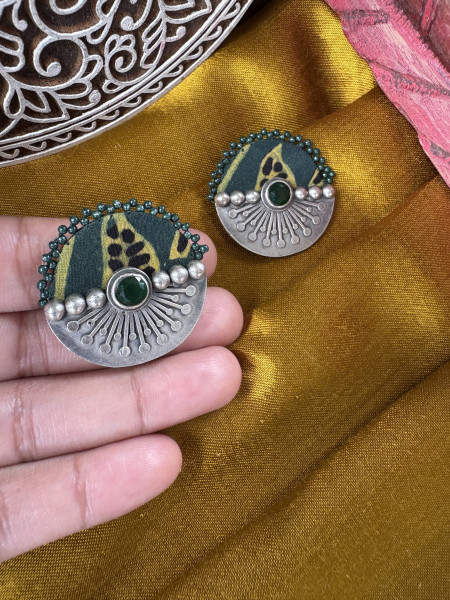 BRASS & FABRIC Handcrafted EARRINGS