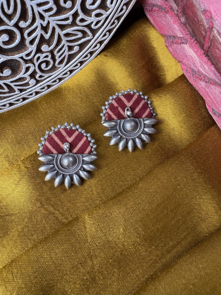 BRASS & FABRIC Handcrafted EARRINGS