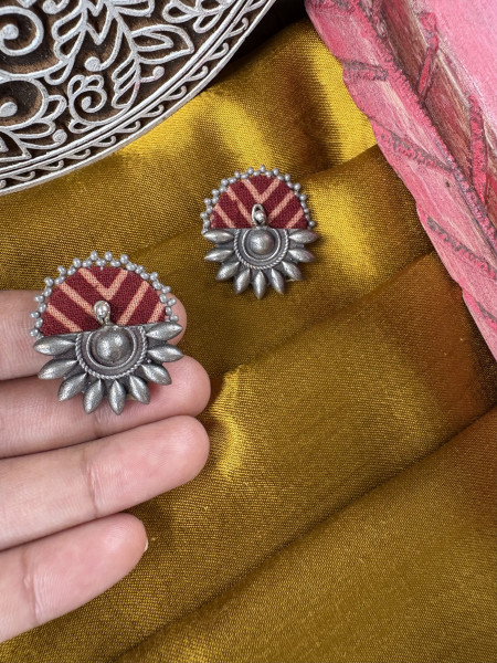 BRASS & FABRIC Handcrafted EARRINGS