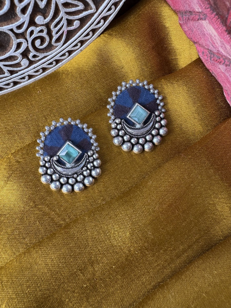 BRASS & FABRIC Handcrafted EARRINGS