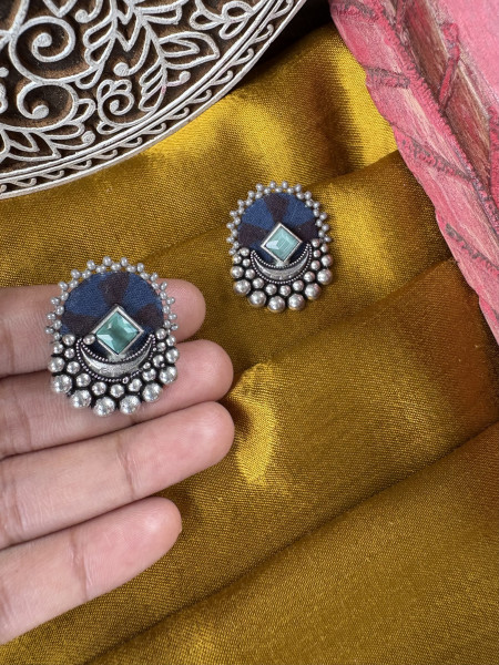 BRASS & FABRIC Handcrafted EARRINGS