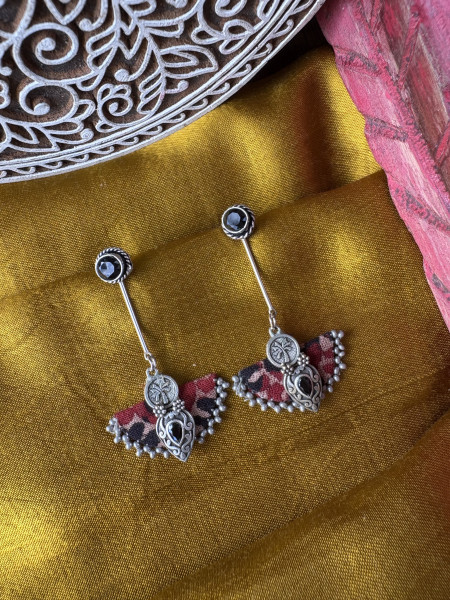 BRASS & FABRIC Handcrafted EARRINGS
