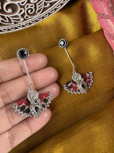 BRASS & FABRIC Handcrafted EARRINGS