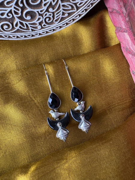BRASS & FABRIC Handcrafted EARRINGS