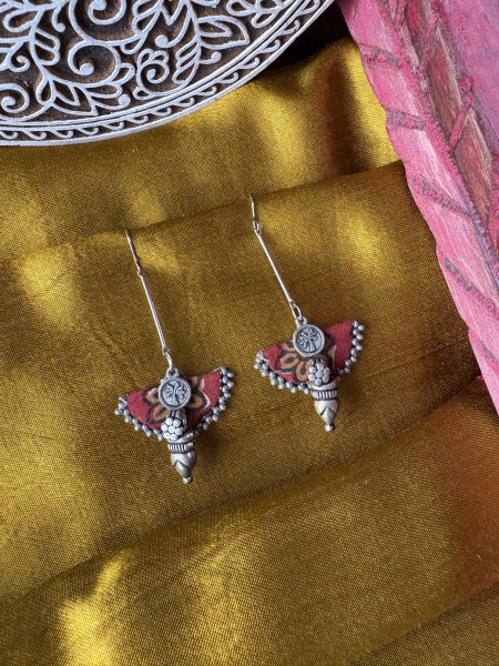 BRASS & FABRIC Handcrafted EARRINGS