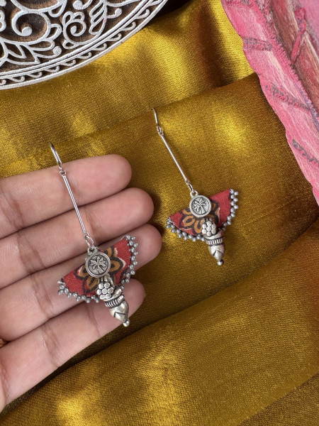 BRASS & FABRIC Handcrafted EARRINGS