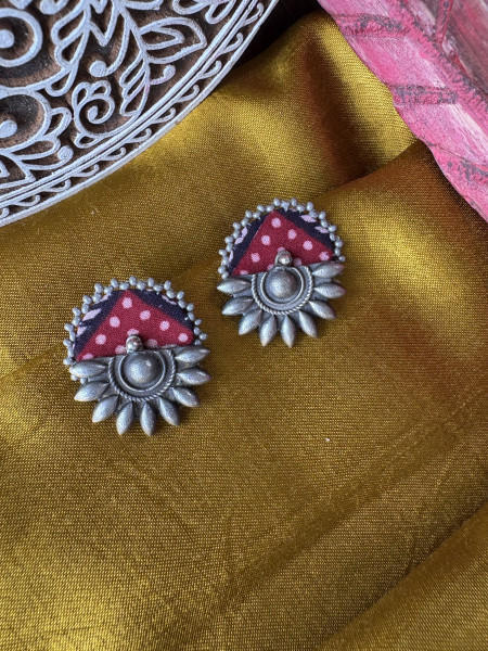 BRASS & FABRIC Handcrafted EARRINGS
