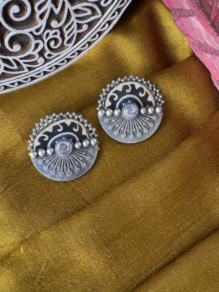 BRASS & FABRIC Handcrafted EARRINGS