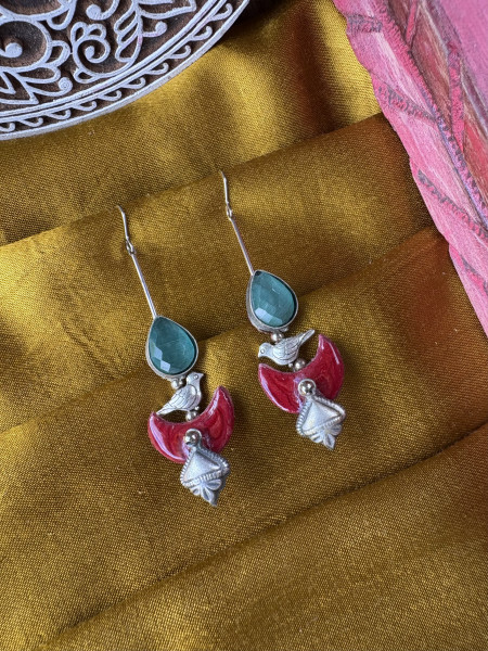 BRASS & FABRIC Handcrafted EARRINGS