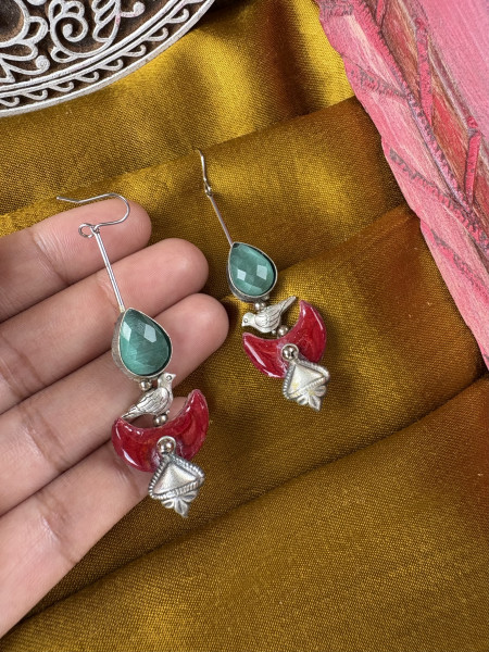 BRASS & FABRIC Handcrafted EARRINGS
