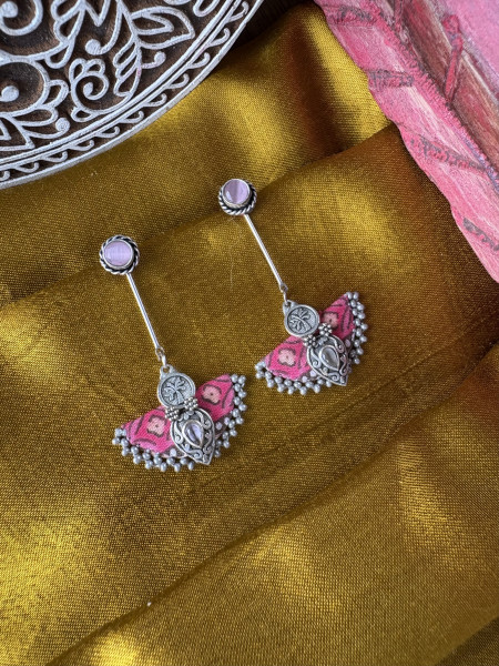 BRASS & FABRIC Handcrafted EARRINGS