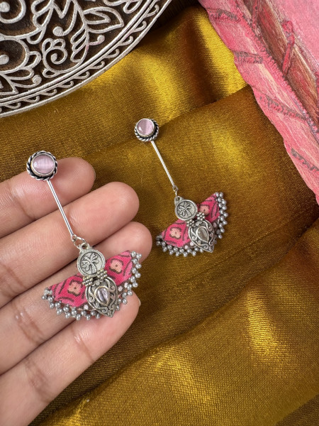 BRASS & FABRIC Handcrafted EARRINGS