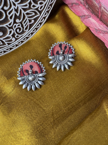 BRASS & FABRIC Handcrafted EARRINGS