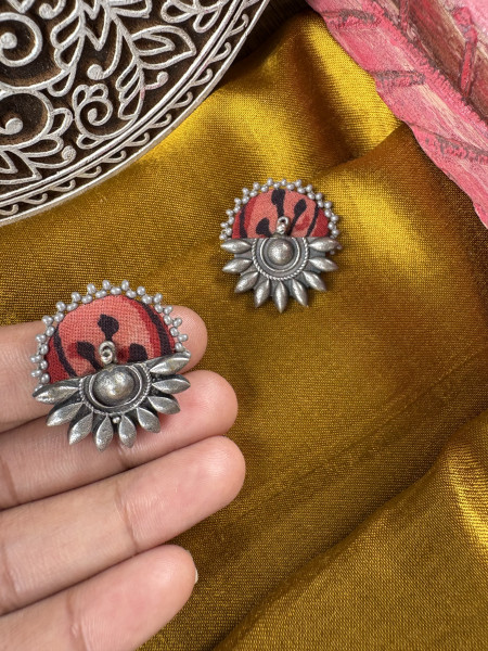 BRASS & FABRIC Handcrafted EARRINGS
