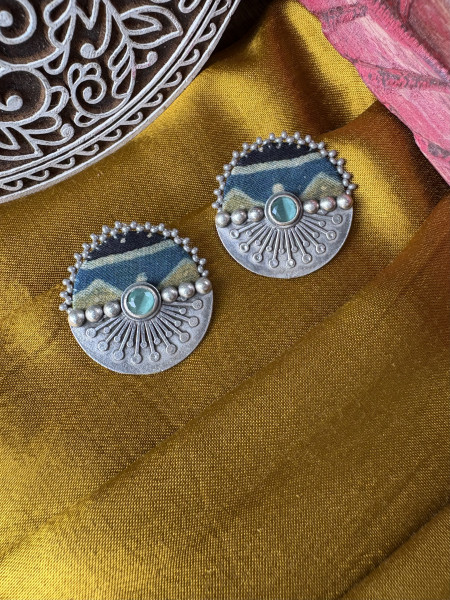 BRASS & FABRIC Handcrafted EARRINGS