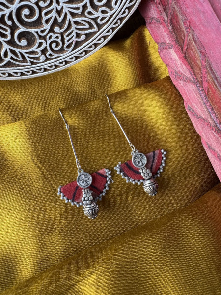 BRASS & FABRIC Handcrafted EARRINGS