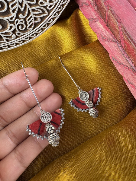 BRASS & FABRIC Handcrafted EARRINGS