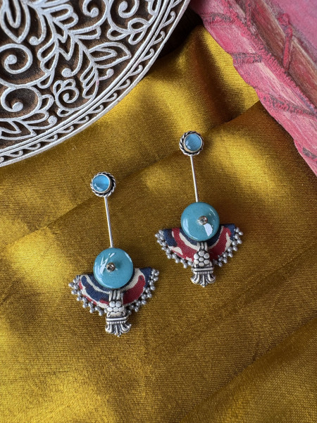 BRASS & FABRIC Handcrafted EARRINGS