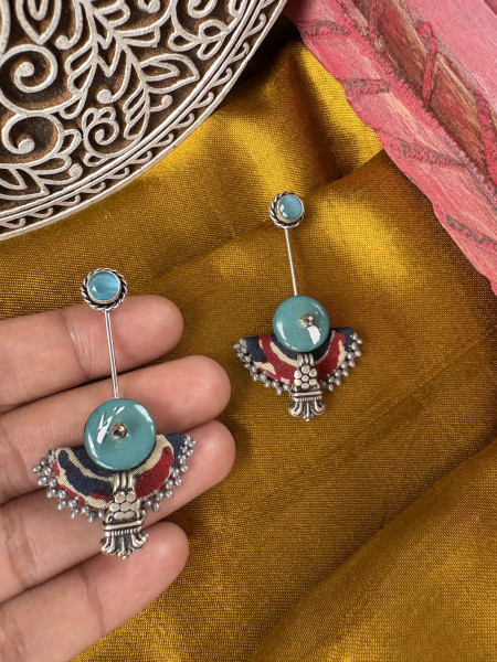 BRASS & FABRIC Handcrafted EARRINGS