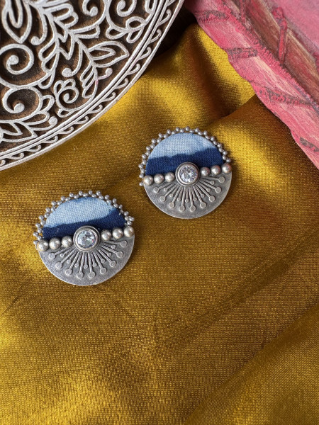 BRASS & FABRIC Handcrafted EARRINGS