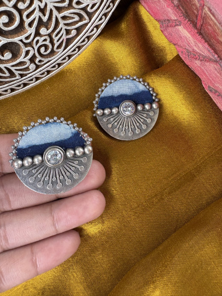 BRASS & FABRIC Handcrafted EARRINGS