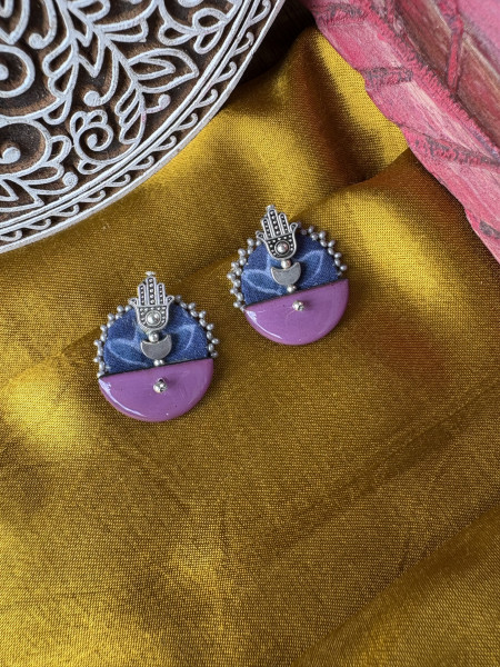 BRASS & FABRIC Handcrafted EARRINGS