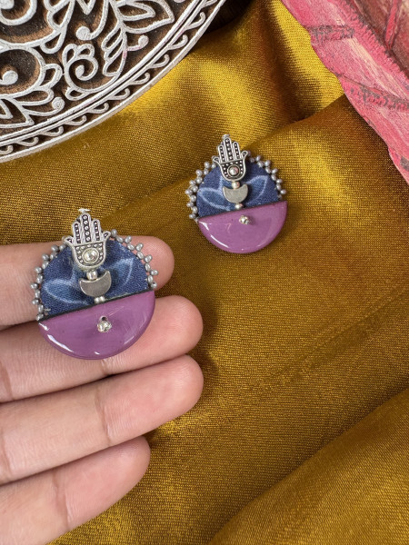 BRASS & FABRIC Handcrafted EARRINGS