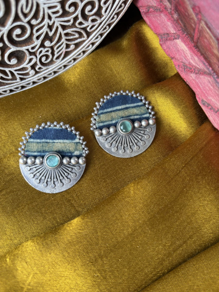 BRASS & FABRIC Handcrafted EARRINGS