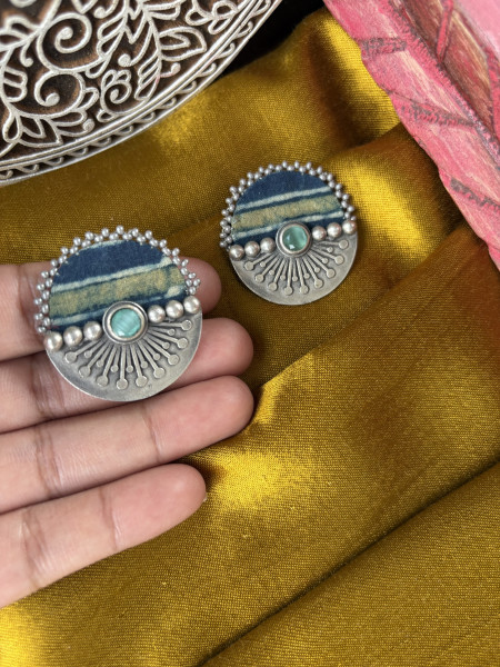 BRASS & FABRIC Handcrafted EARRINGS