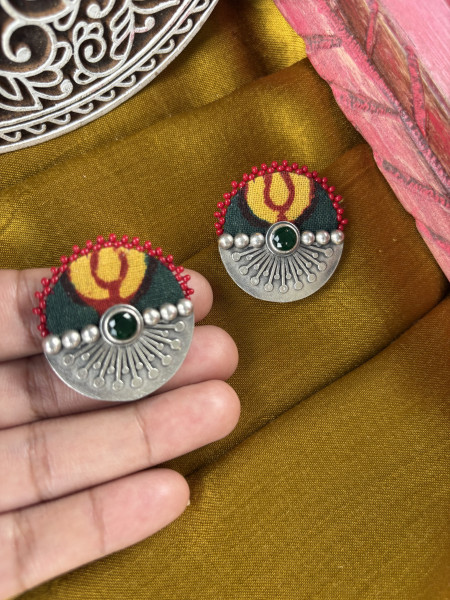 BRASS & FABRIC Handcrafted EARRINGS