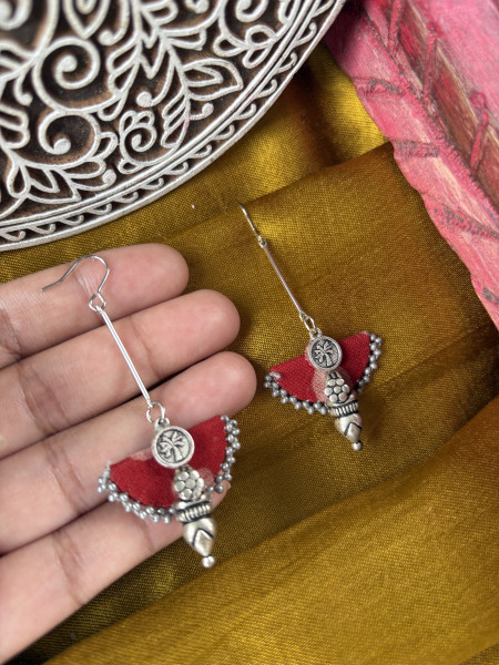 BRASS & FABRIC Handcrafted EARRINGS