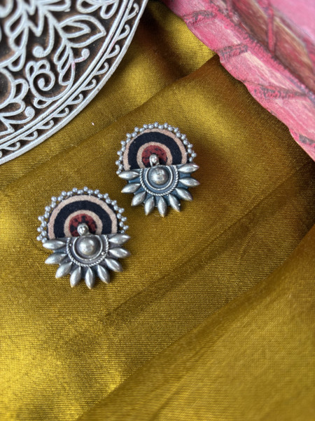 BRASS & FABRIC Handcrafted EARRINGS