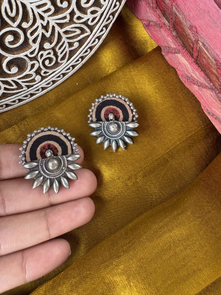 BRASS & FABRIC Handcrafted EARRINGS
