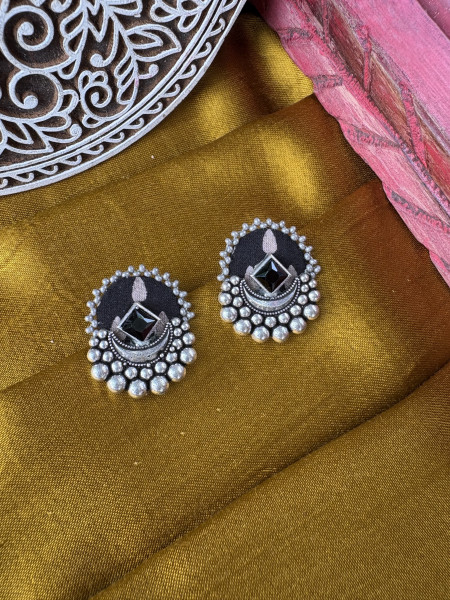 BRASS & FABRIC Handcrafted EARRINGS