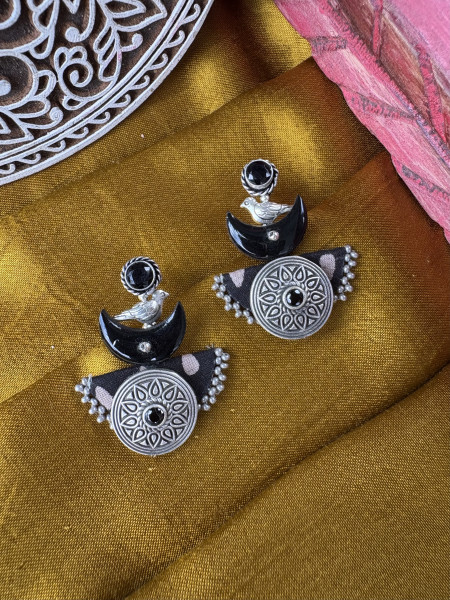 BRASS & FABRIC Handcrafted EARRINGS