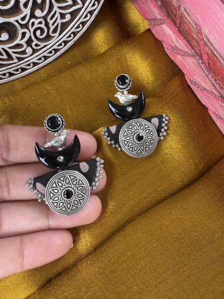 BRASS & FABRIC Handcrafted EARRINGS