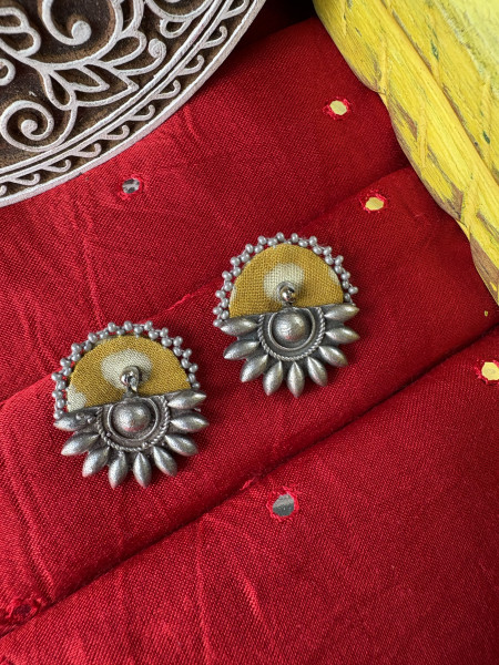 BRASS & FABRIC Handcrafted EARRINGS