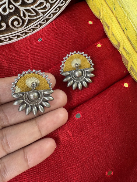 BRASS & FABRIC Handcrafted EARRINGS