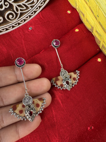 BRASS & FABRIC Handcrafted EARRINGS