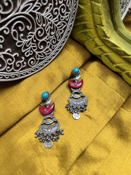 BRASS & FABRIC Handcrafted EARRINGS