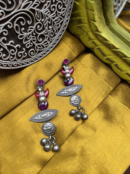 BRASS & FABRIC Handcrafted EARRINGS